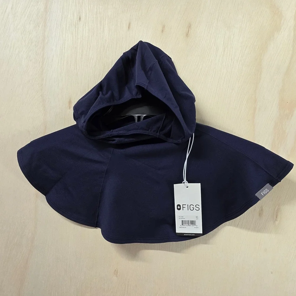 FIGS Navy Blue Seamless Hijab W21AC3016 Medical Scrubs Head Cover Womens M/L NEW